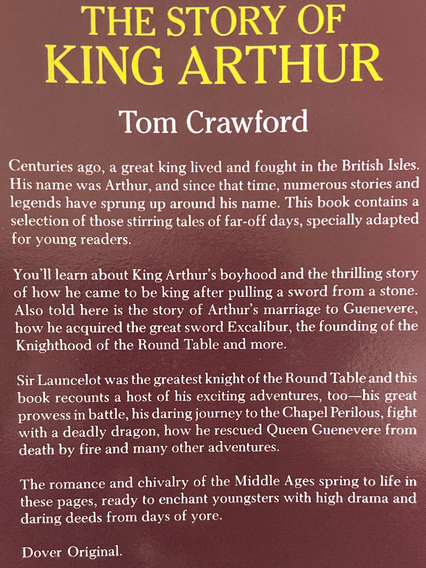The Story of King Arthur (Dover Children's Thrift Classics) - The Aged Page