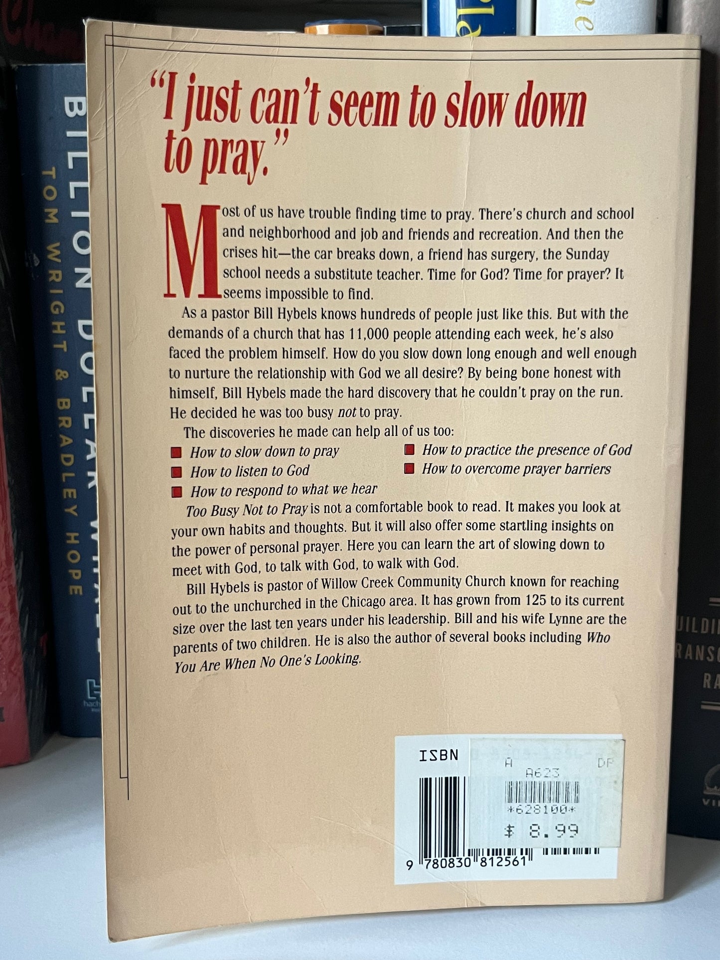 Too Busy Not to Pray: Slowing Down to be with God