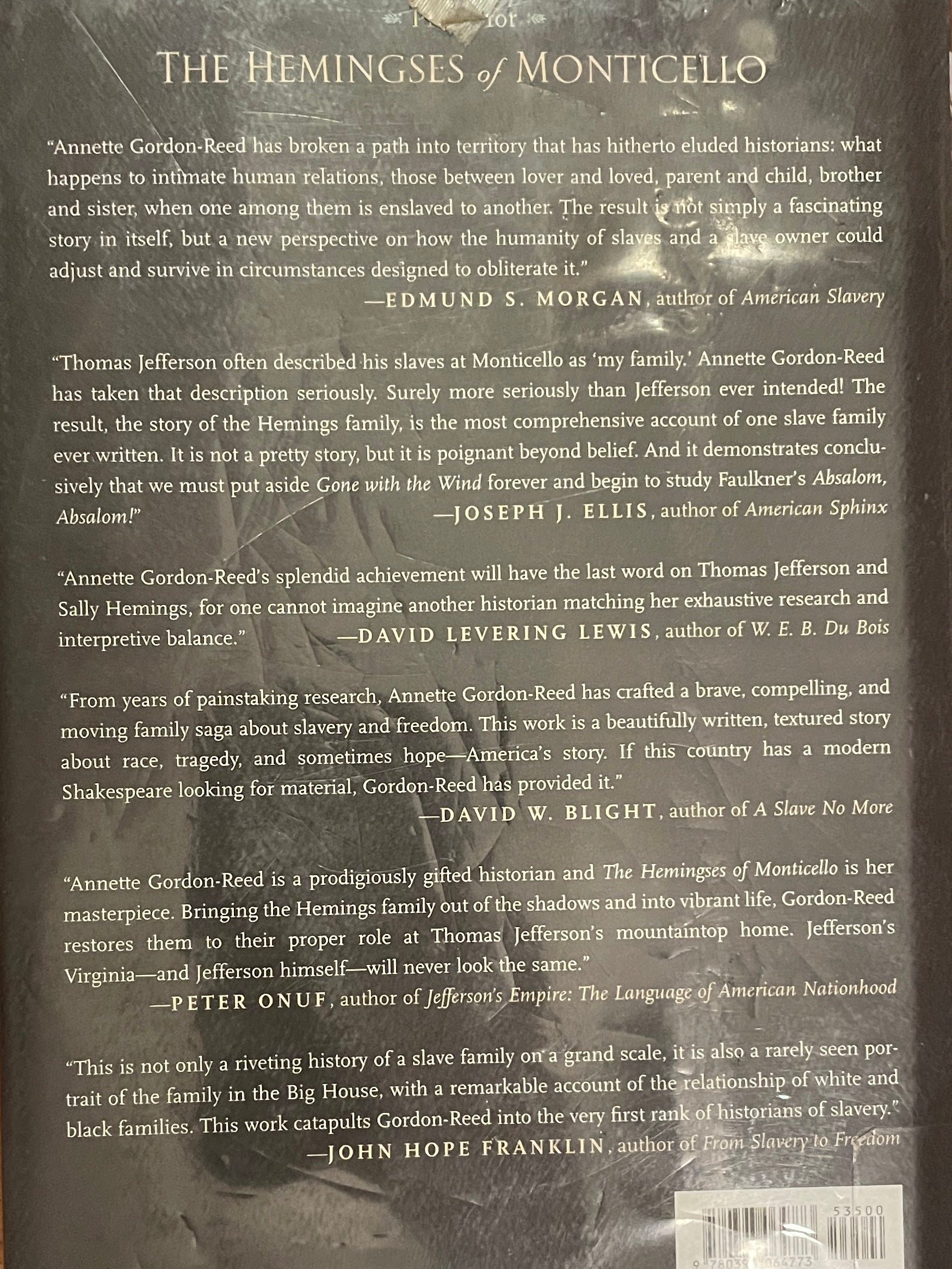 The Hemingses of Monticello: An American Family - The Aged Page