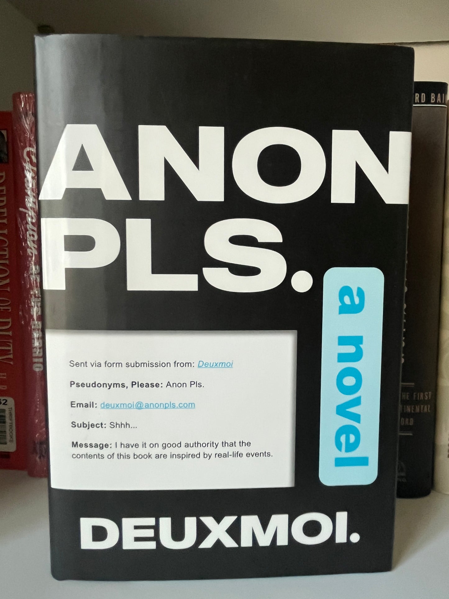 Anon Pls.: A Novel
